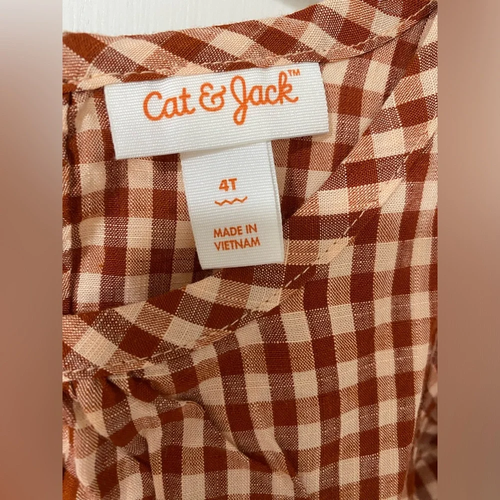 NWOT Cat & Jack Denim Coverall Dress - Picture 4 of 5